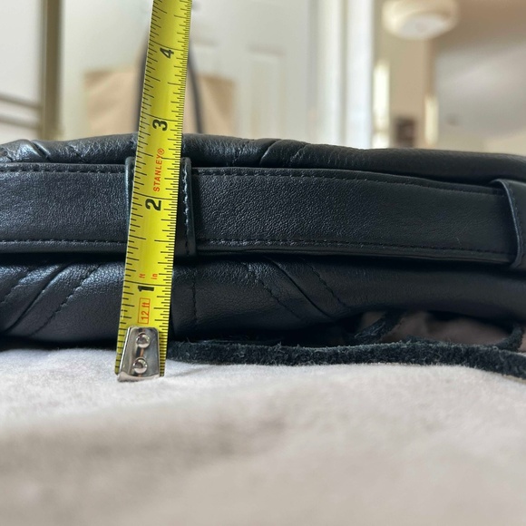 Large Botkier Studded Black Leather Shoulder Bag Barely Used Storage Bag - Picture 10 of 11